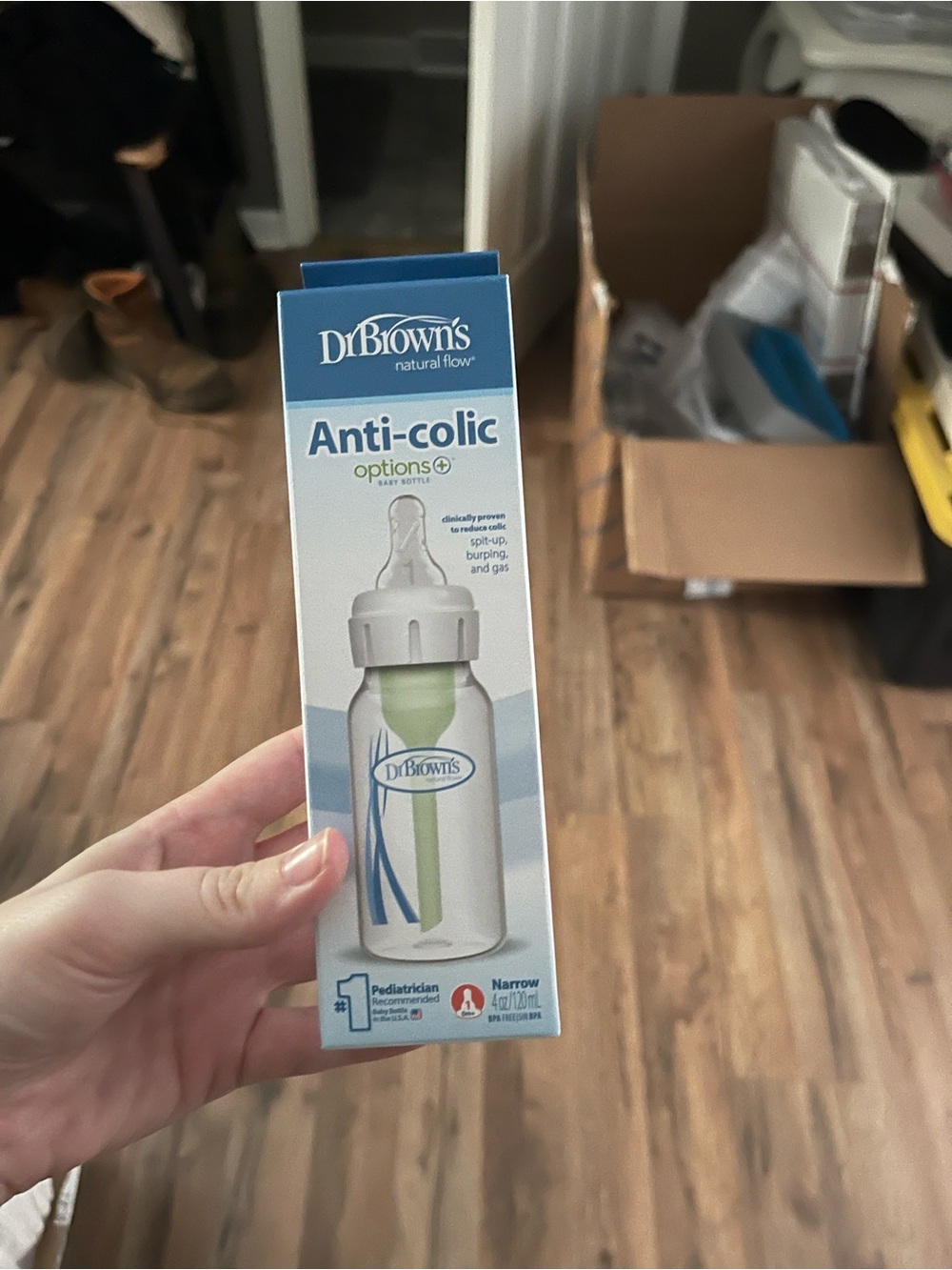 Dr. Brown's Anti-Colic Narrow Baby Bottle - Clear with Green Vent
